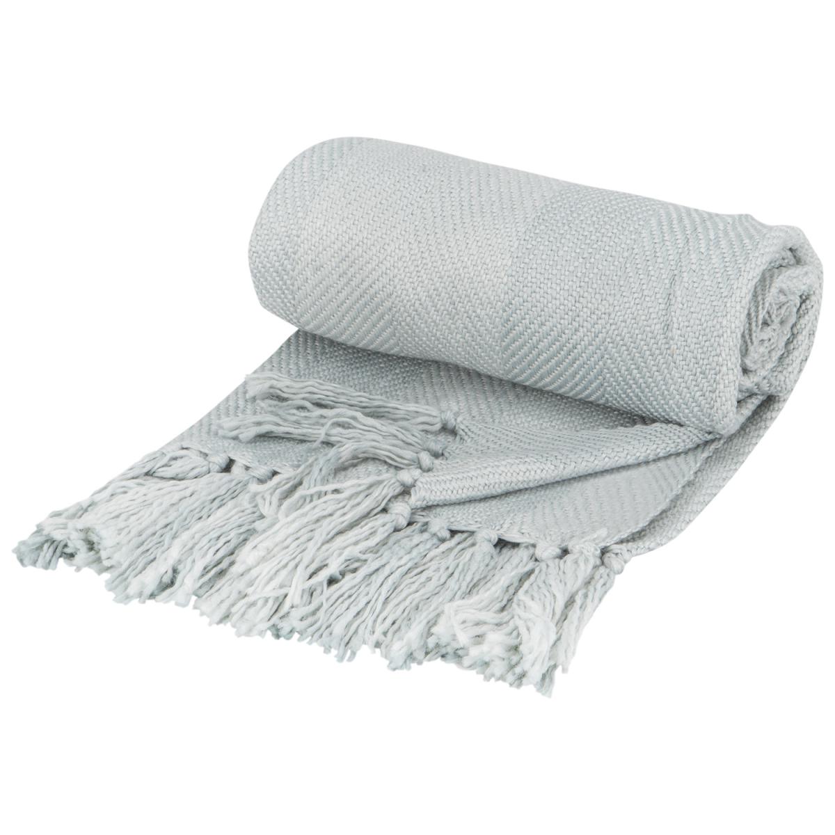 Harmony Herringbone Duck Egg Throw - Duck Egg – image 2