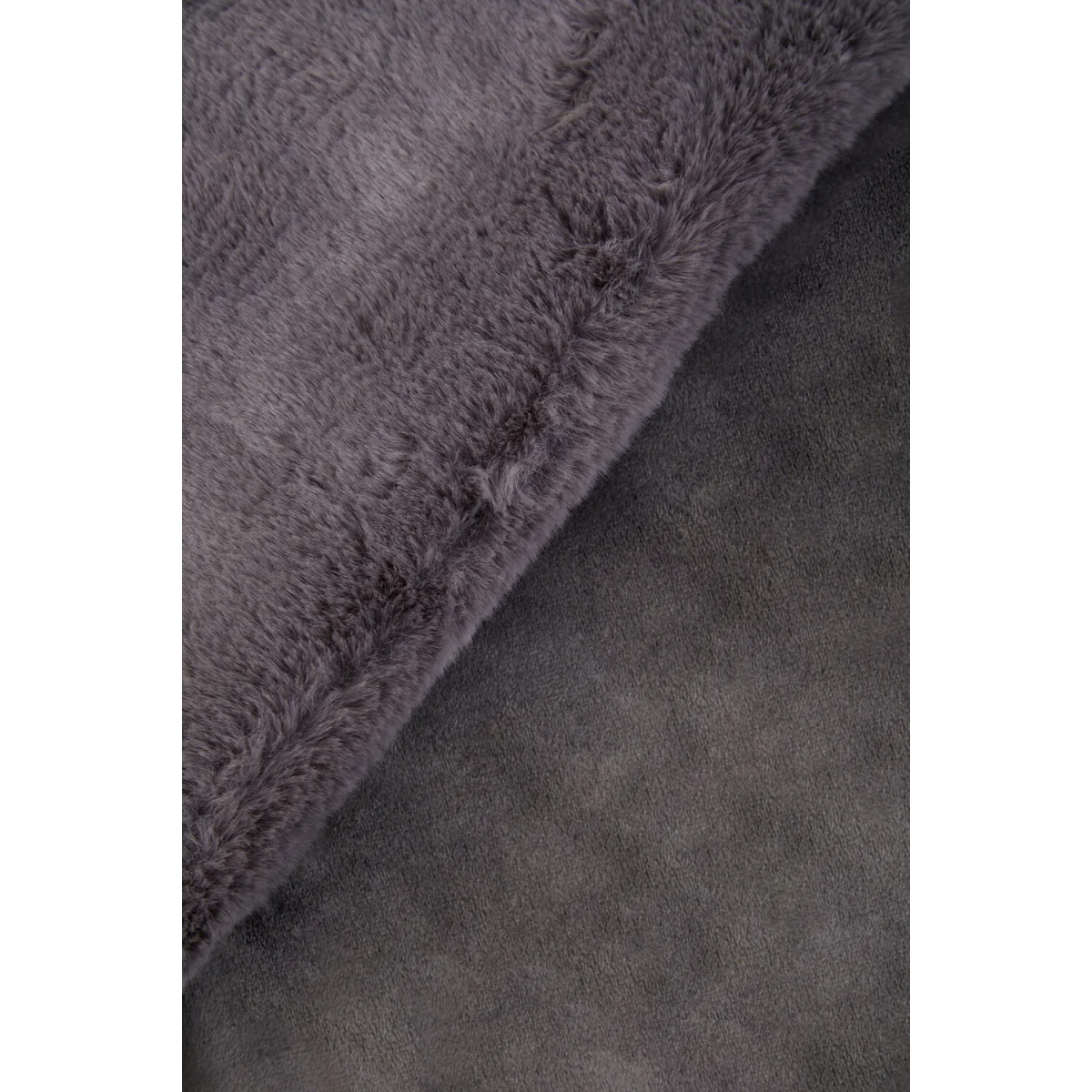 Bosie Lamina Grey Faux Fur Throw - Grey – image 4