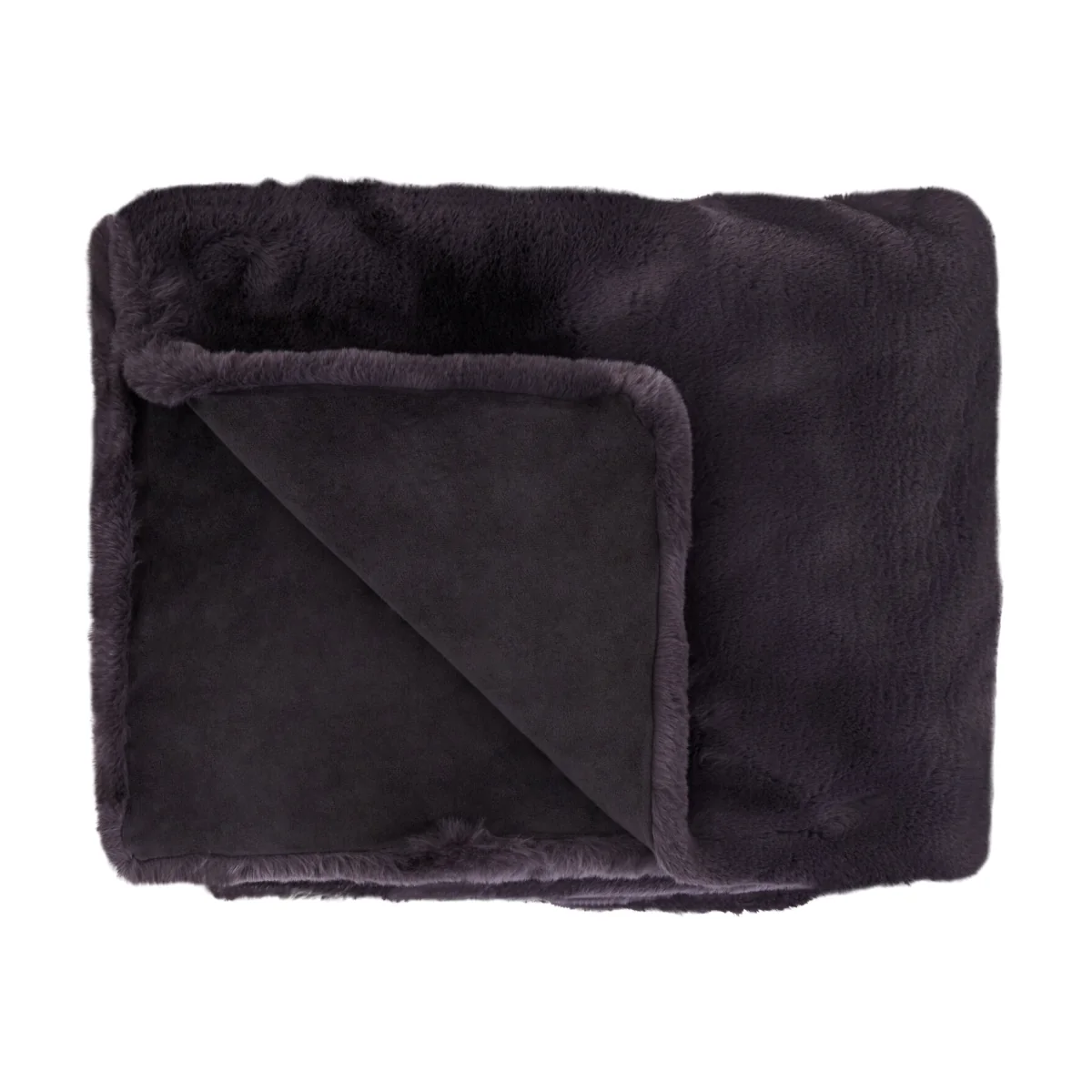 Bosie Lamina Grey Faux Fur Throw - Grey – image 1