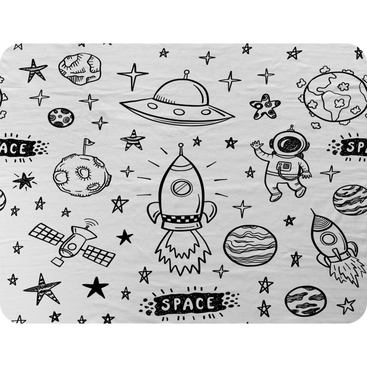Doodle Space Blanket - Black – image 2