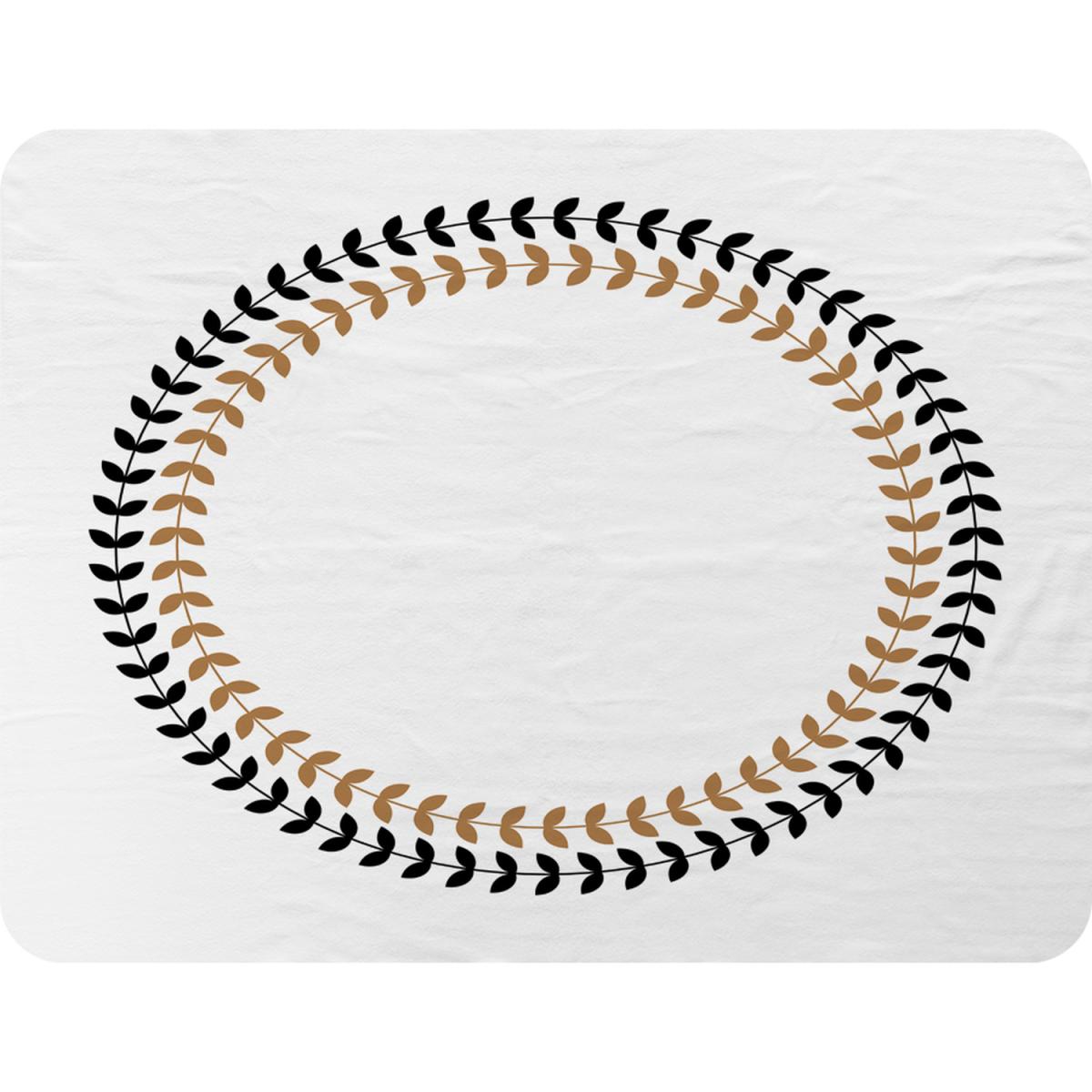 Greek Olive Tree Leaves Blanket - Black – image 2