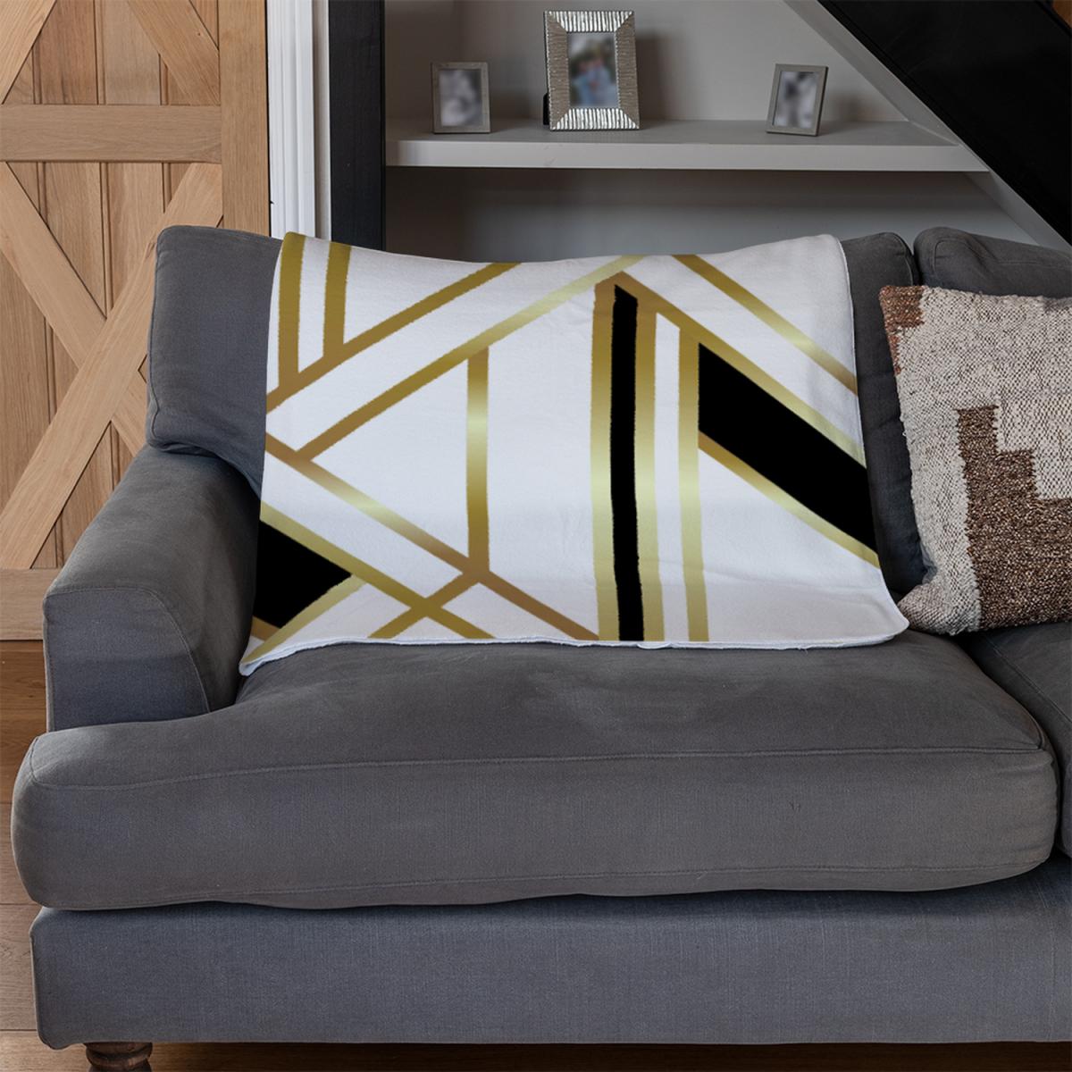 Golden Art Deco Blanket - Gold – image 3