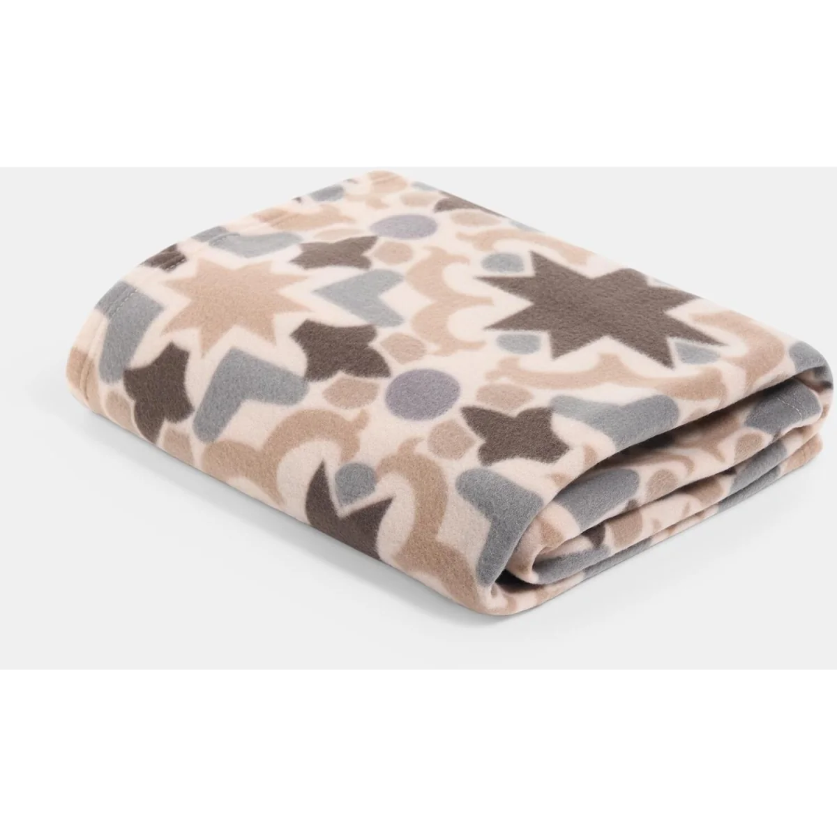 OHS Tile Print Fleece Throw - Natural – image 3