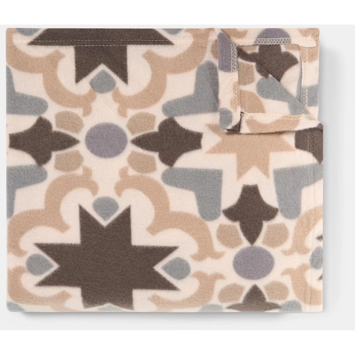 OHS Tile Print Fleece Throw - Natural – image 4