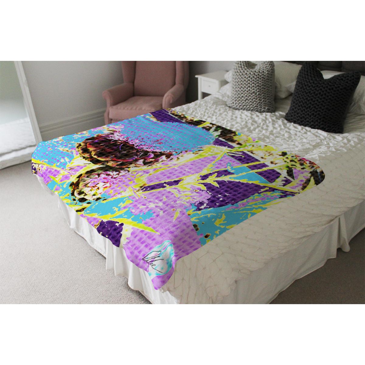 Afro Plants Blanket - Blue – image 2