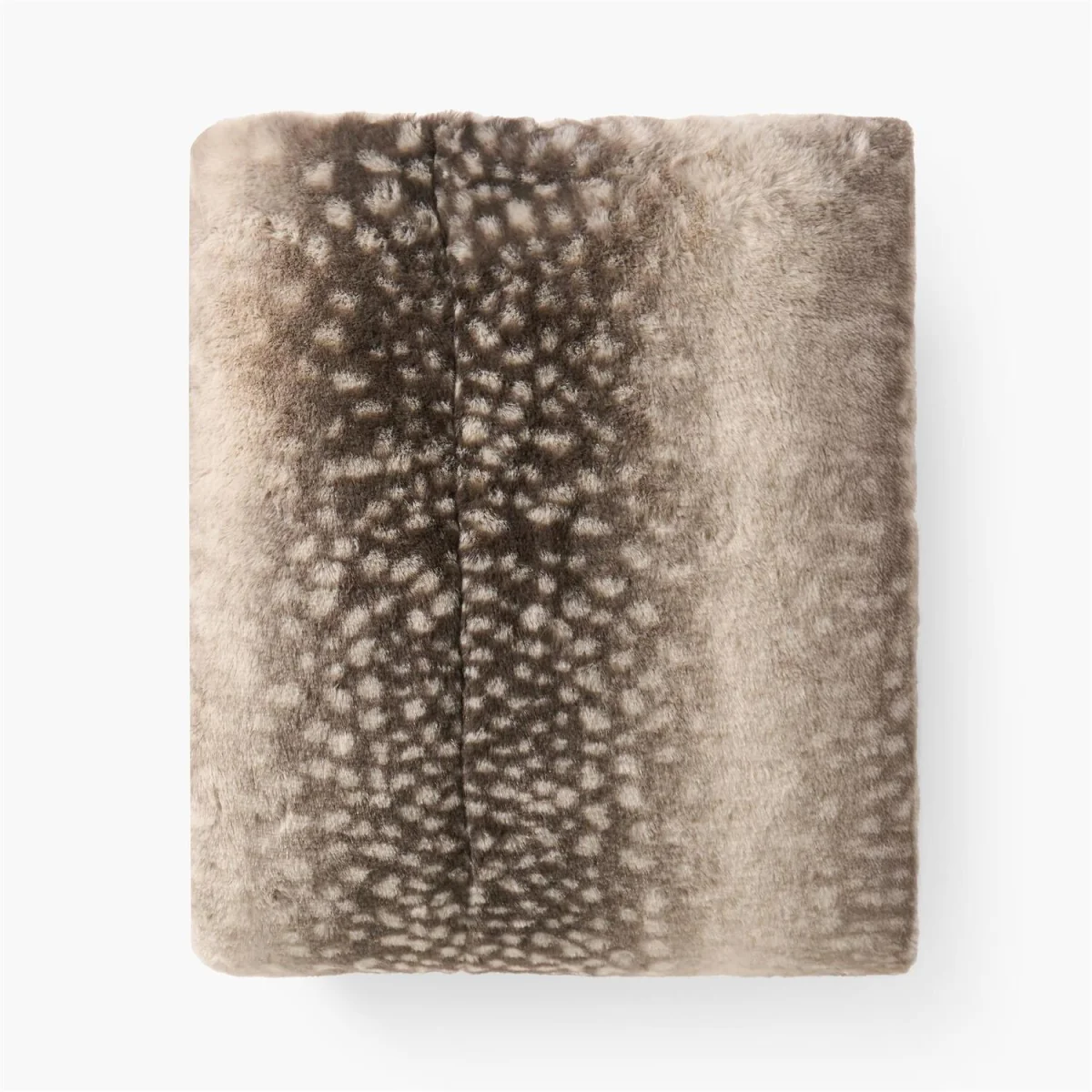 OHS Stripe Fawn Faux Fur Throw - Mink/White – image 5