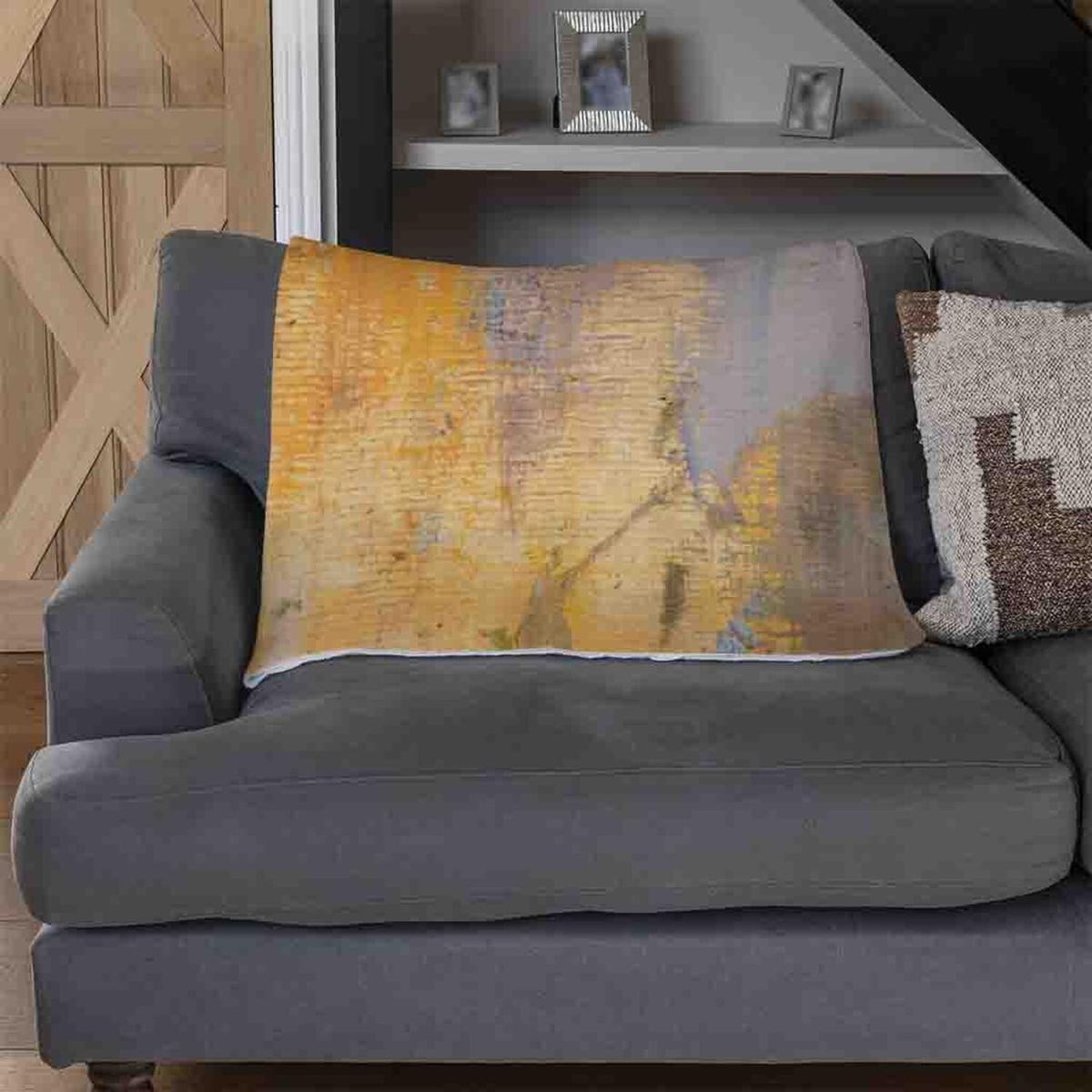 Abstract Grunged Paint Blanket - Orange – image 3