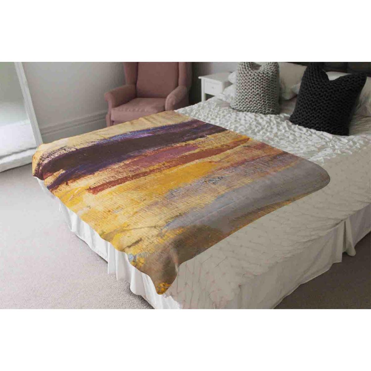 Abstract Grunged Paint Blanket - Orange – image 4