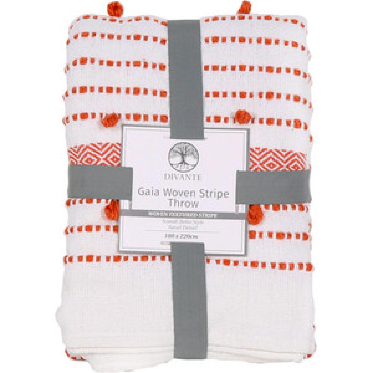 Gaia Woven Stripe Throw - Grey – image 3