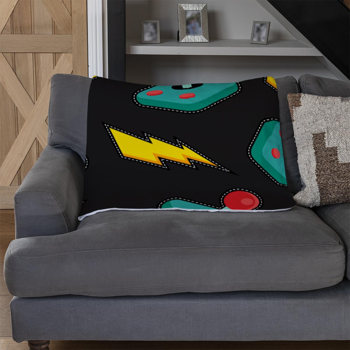 Retro Video Game Joystick Blanket - Black – image 3