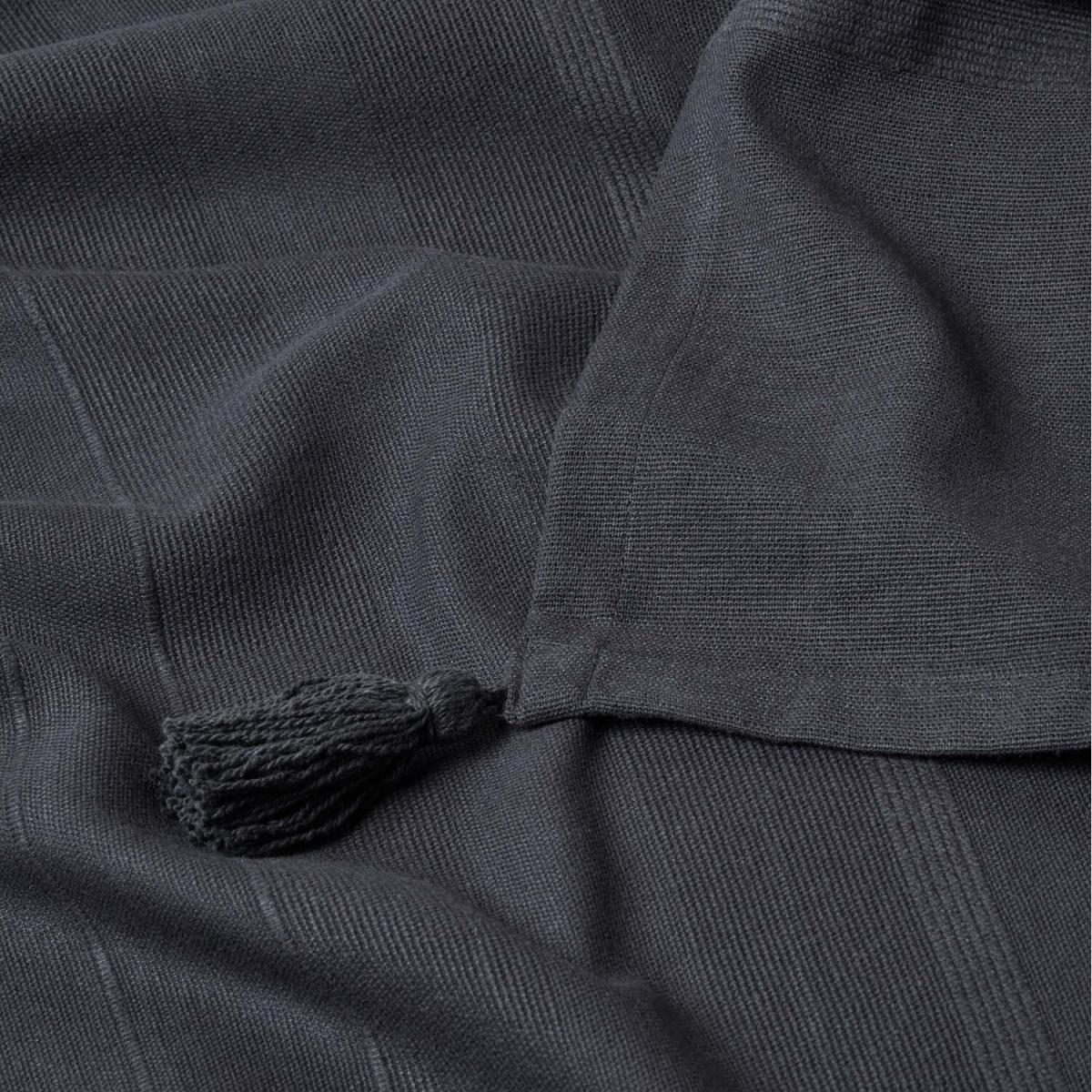 Homescapes Cotton Rajput Ribbed Throw - Blue / 0.87kg / 200cm – image 14