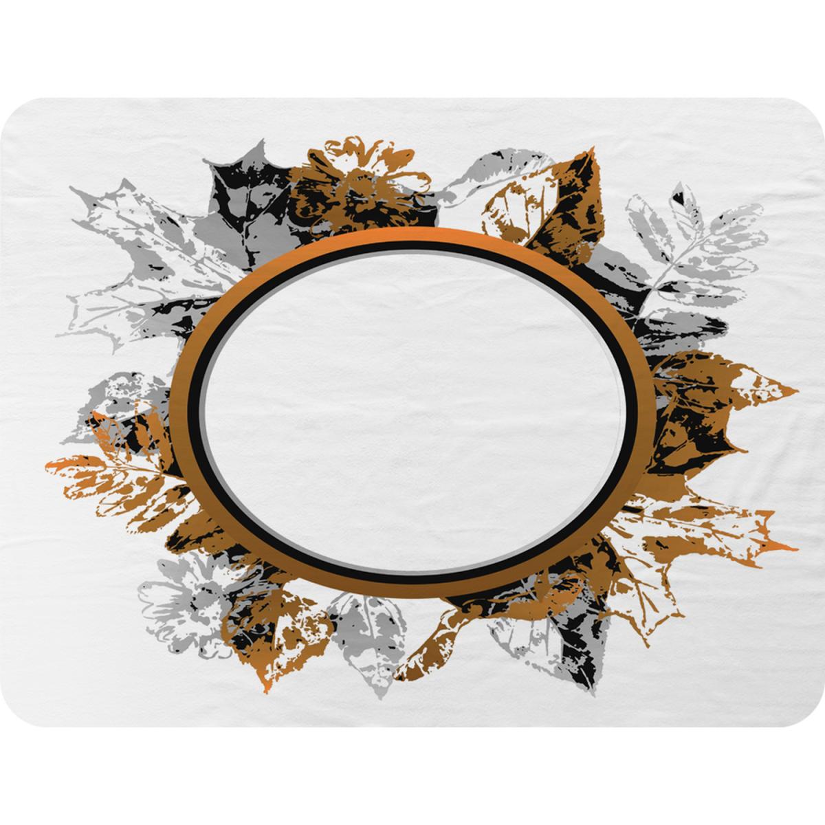 Paint Print Autumn Decoration Blanket - Orange – image 2