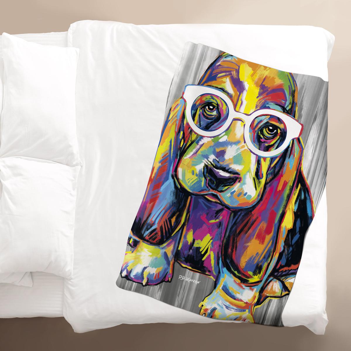 PD Moreno Joshua the Basset Hound Blanket – image 2