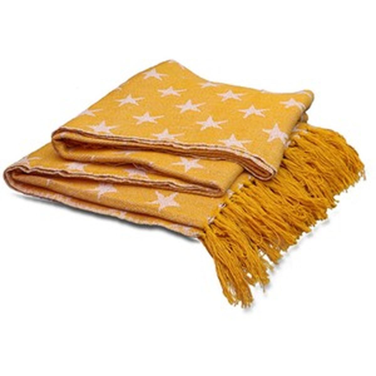 Jacquard Throw Star Mustard - Mustard – image 3
