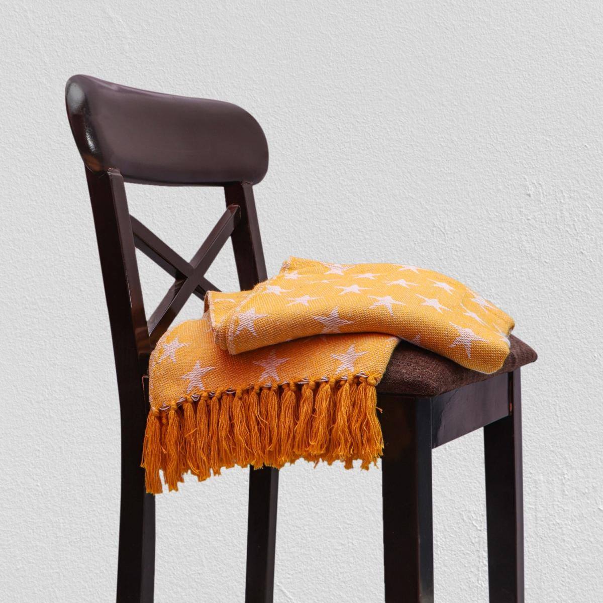 Jacquard Throw Star Mustard - Mustard – image 4
