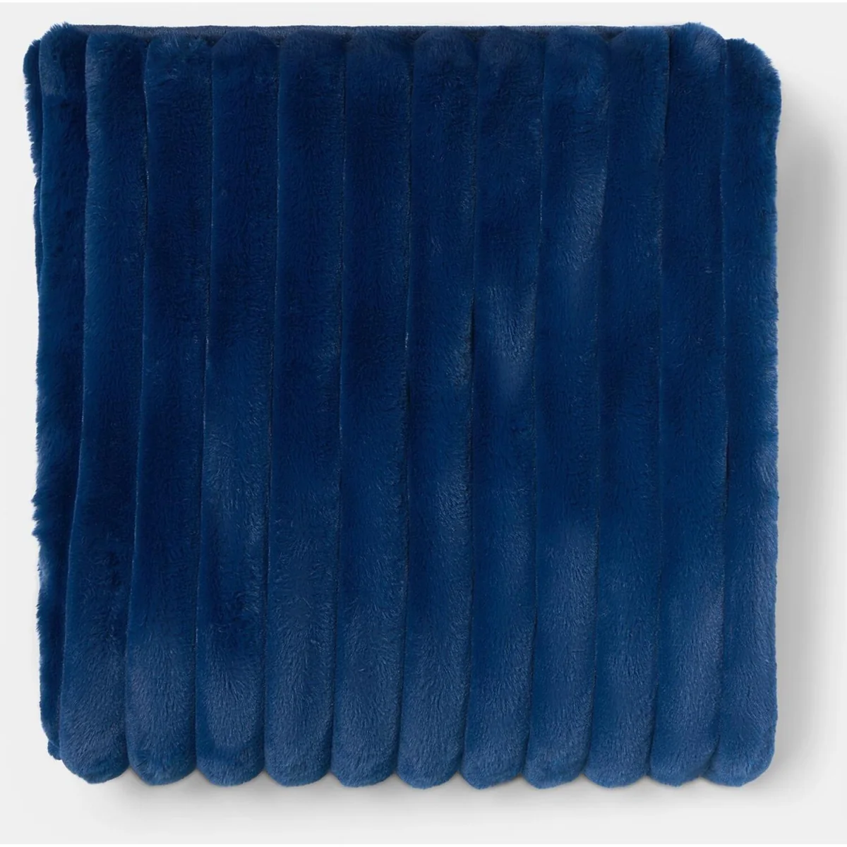 OHS Faux Fur Thick Ribbed Throw - Navy / 125cm / 0.94kg – image 5