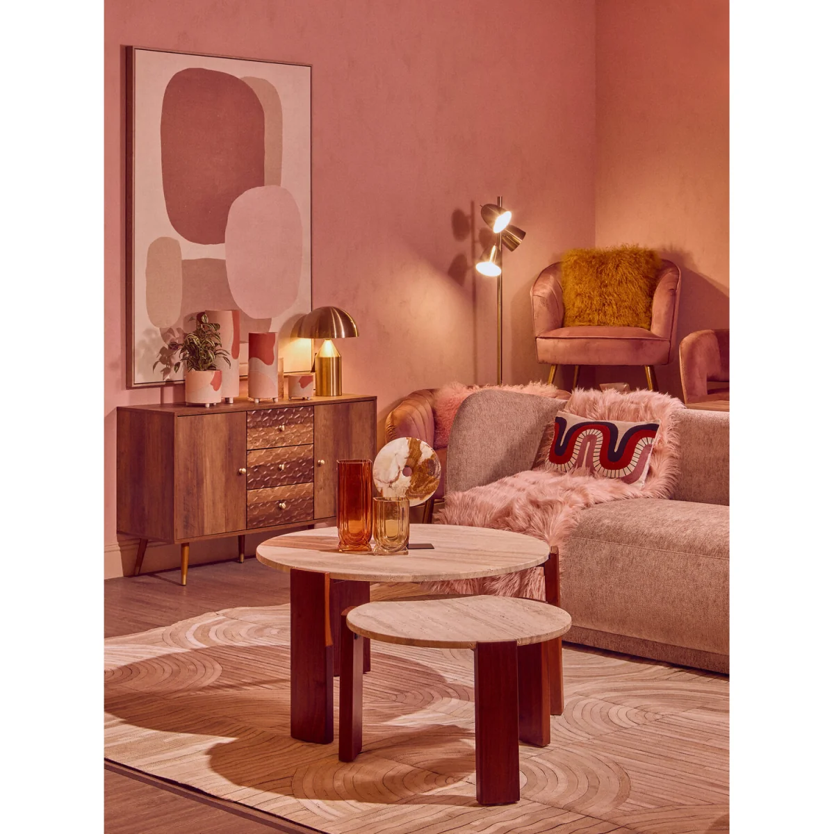 Bosie Lamina Pink Faux Fur Throw - Pink – image 3