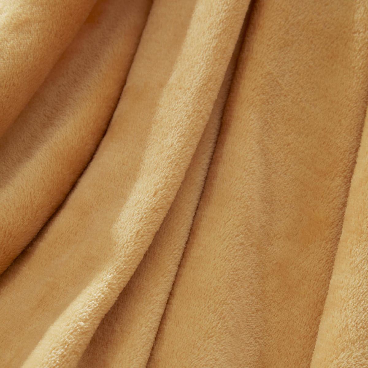 Brentfords Ultra Soft Blanket Throw Warm Flannel Fleece - Yellow / 15cm – image 2