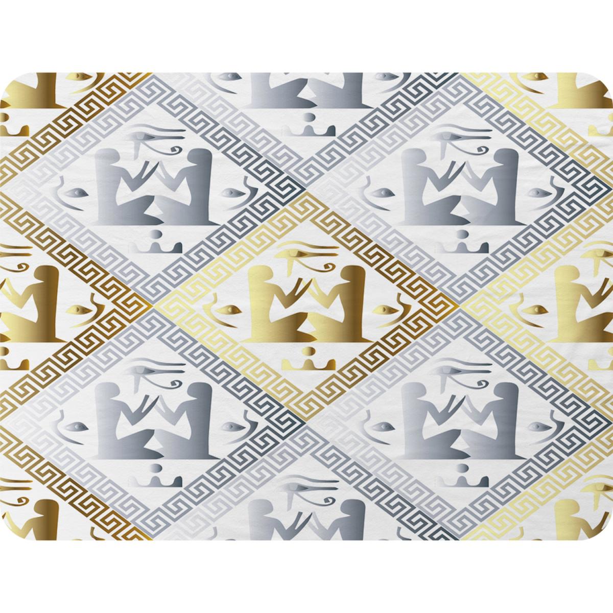 Egyptian Hieroglyphs In Gold  Silver Blanket - Gold – image 2