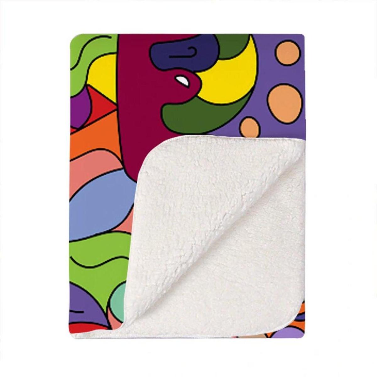 Motley Doodling Love Blanket - Red – image 2