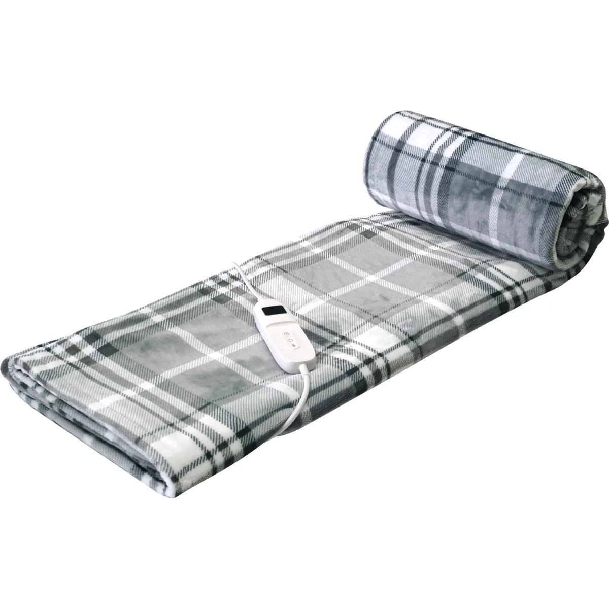 Balmoral Check Electric Heated Throw - Grey – image 4