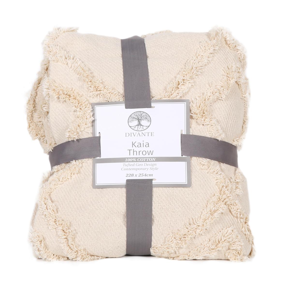 Kaia Tufted Geo Throw - Ecru – image 2