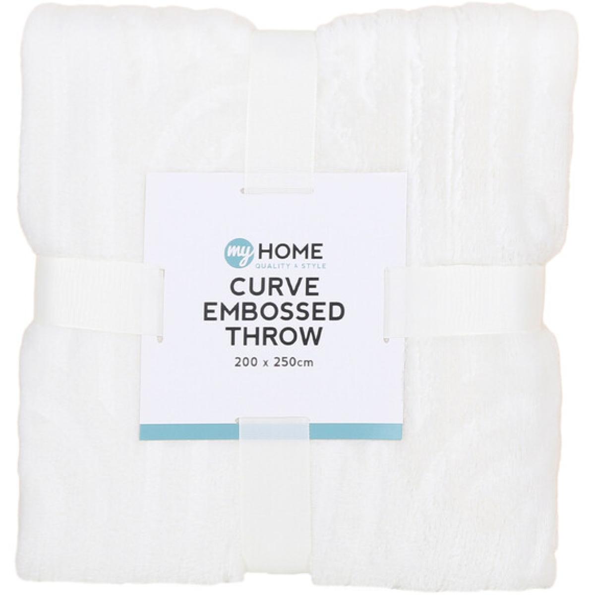 Curve Embossed Throw - Cream – image 1