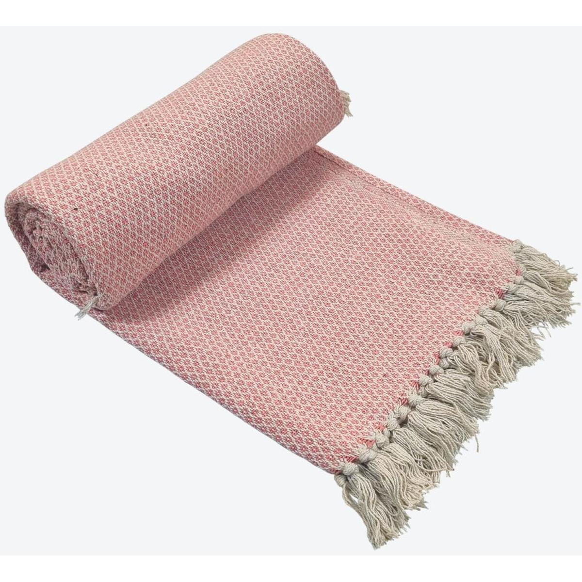 Cotton Handloom Throw - Orange – image 1