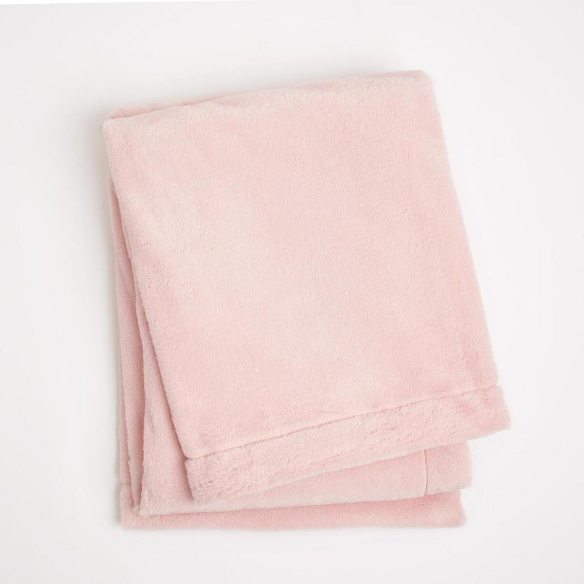 Sienna Faux Rabbit Soft Warm Flannel Fleece Throw - Pink / 240cm – image 2