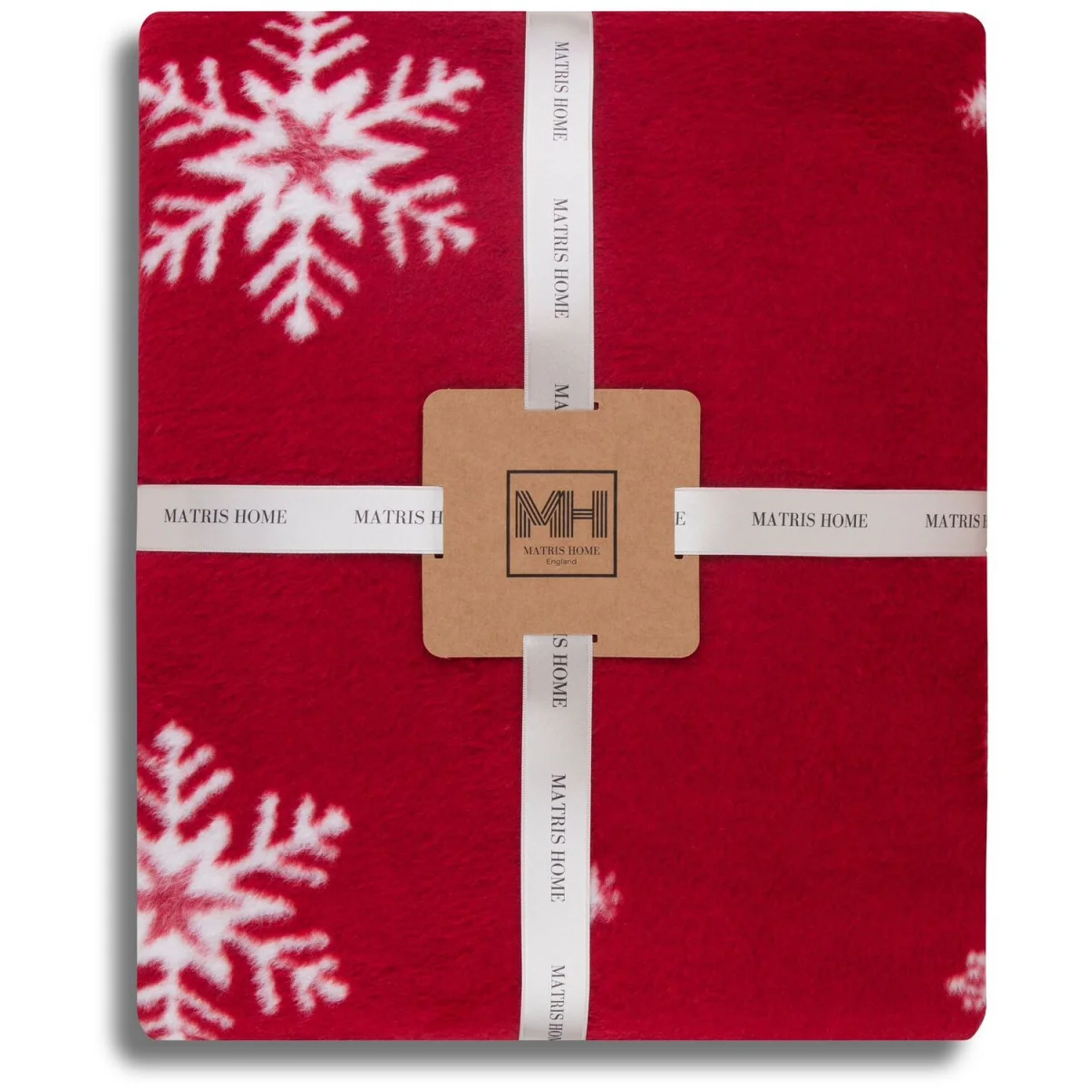 Matris Home England Christmas Cotton Double Throw Blanket - Red – image 2