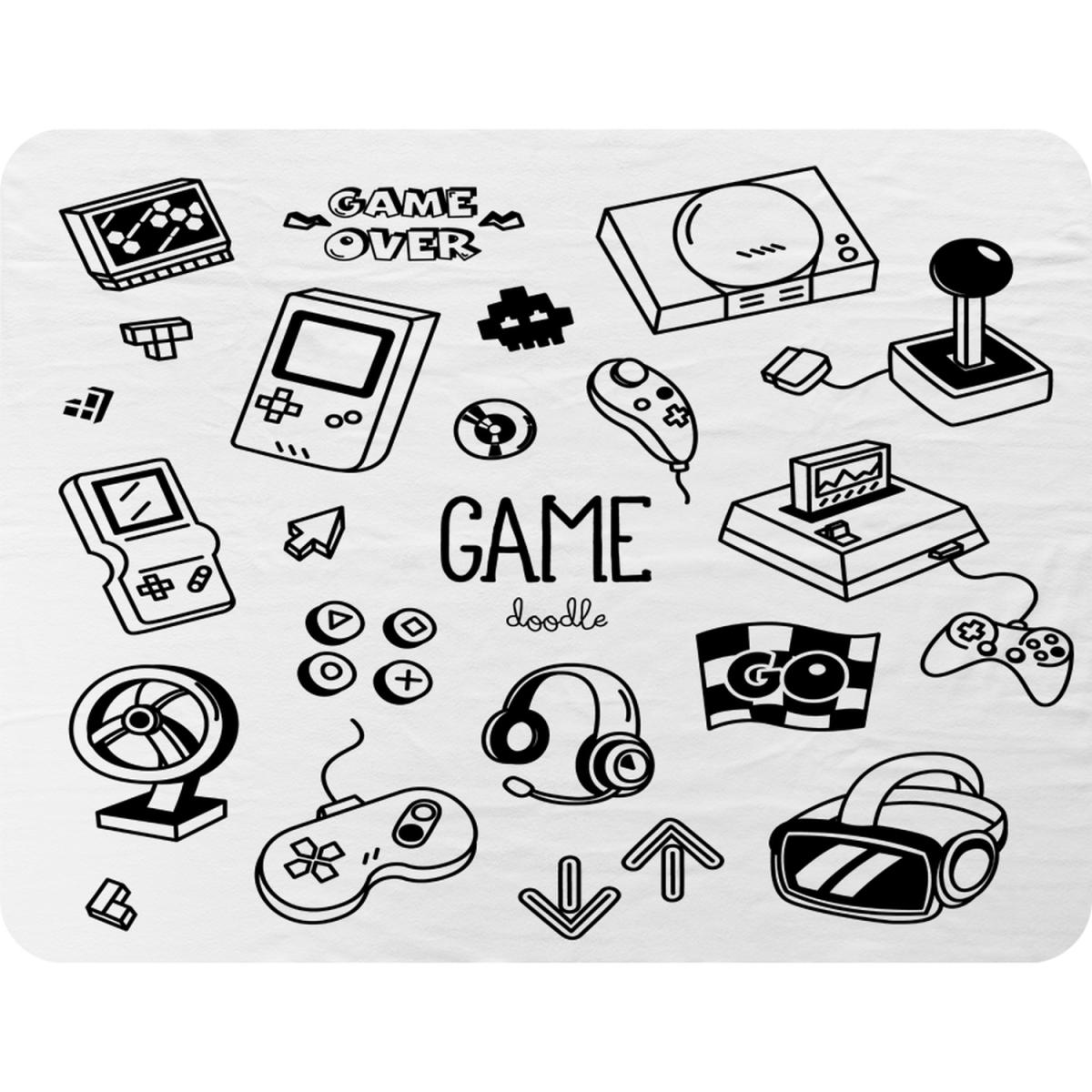 Game Doodles Blanket - Black – image 2