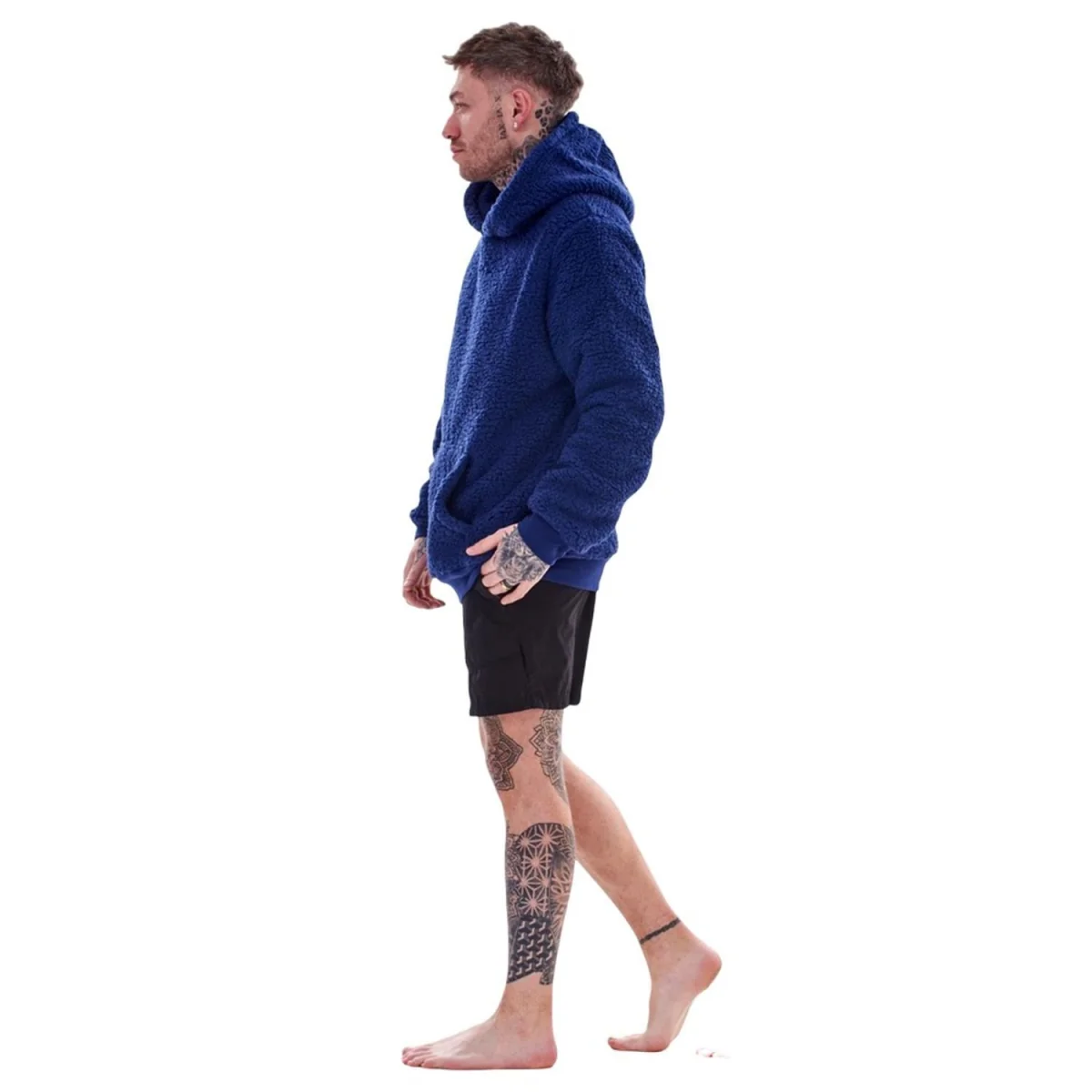 Keanu Mens Sherpa Pull Over Hoodie - Navy / M – image 2