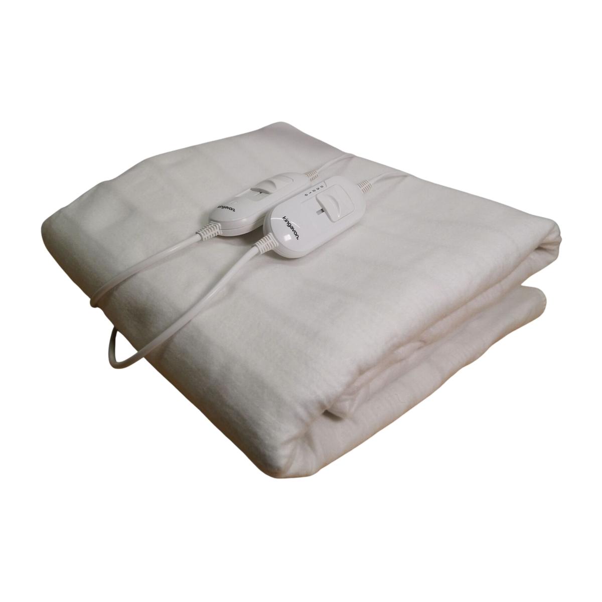 Electric Blanket Throw with Temperature Settings - White / 150cm