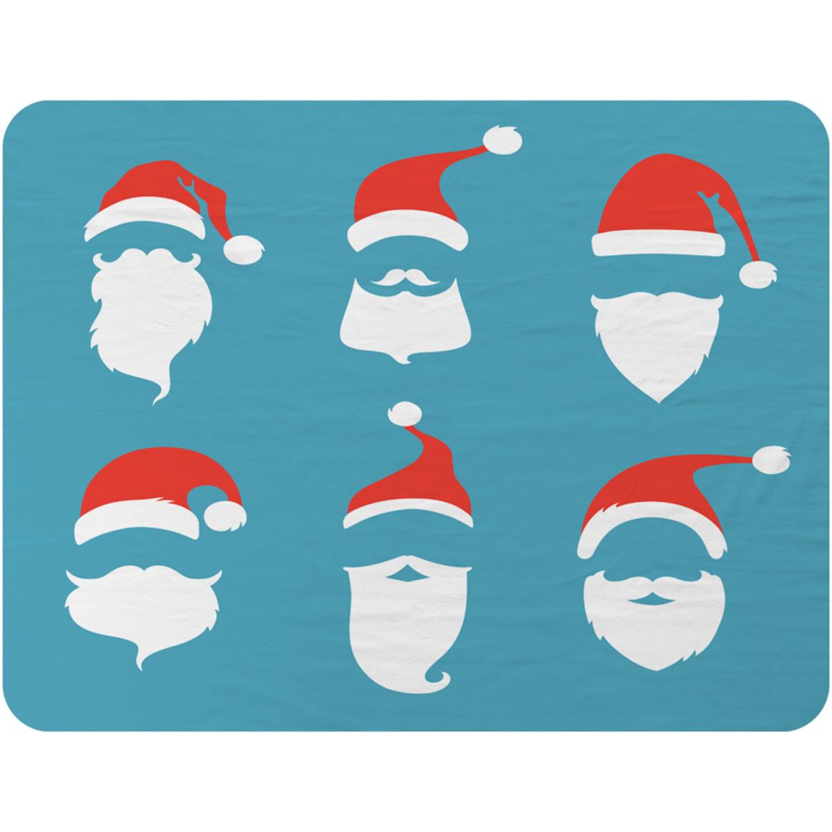 Santa Hats Soft Blanket - Blue – image 2
