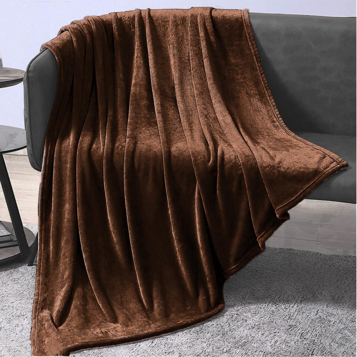 Faux Mink Super Soft Throw - Chocolate – image 2