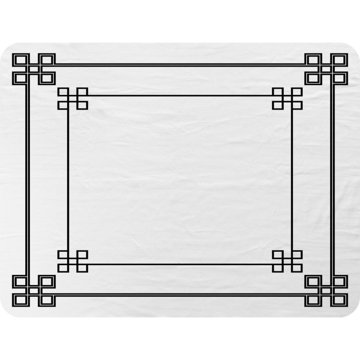 Roman Style Ornamental Frame Blanket - Black – image 2