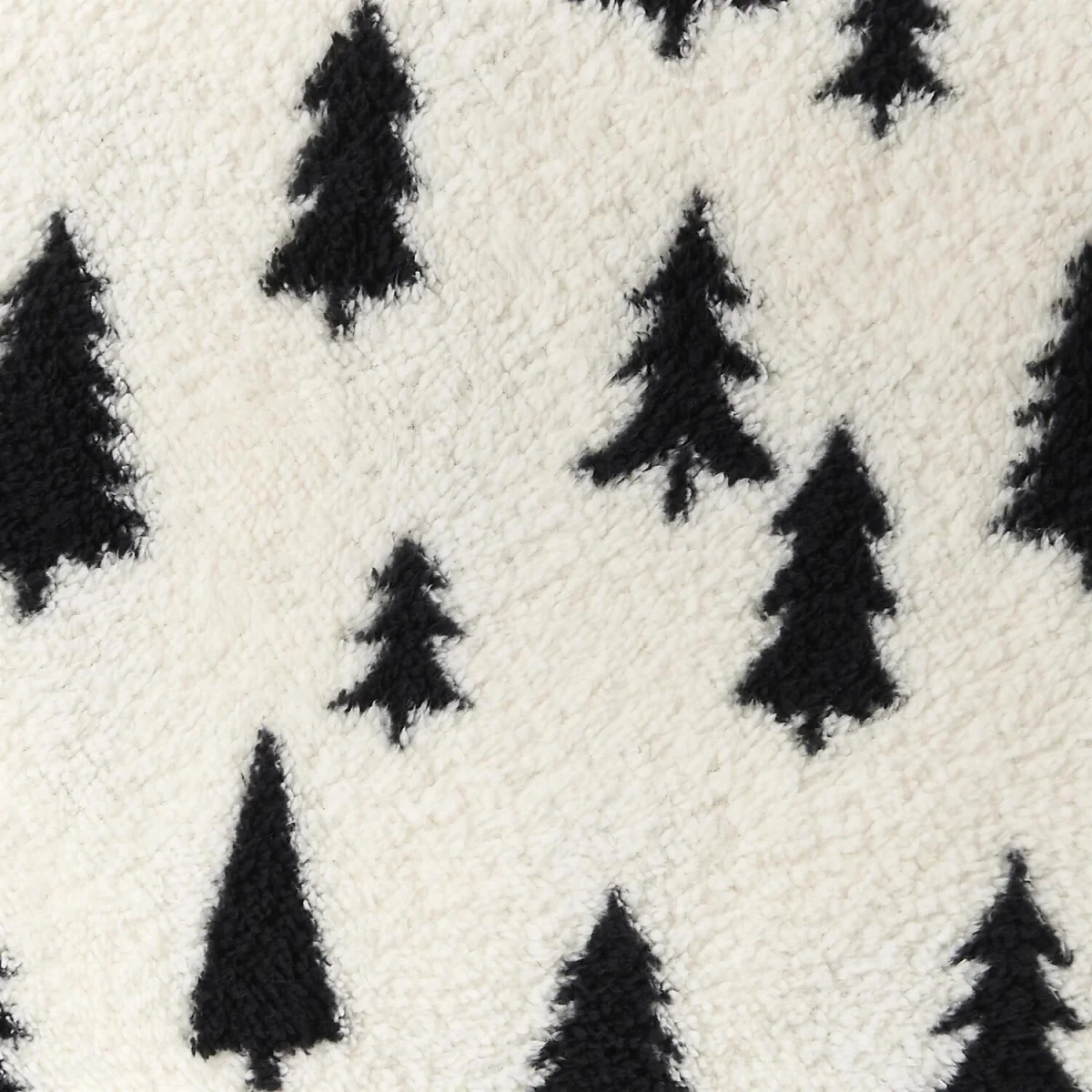 OHS Festive Christmas Tree Fleece Throw - Monochrome – image 1