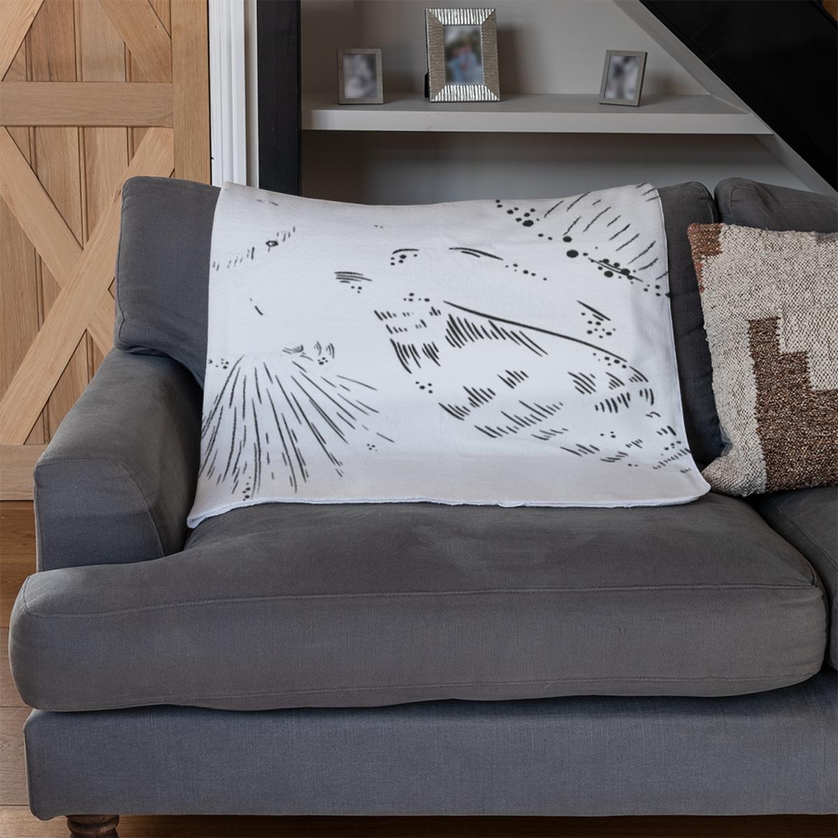 Drawn Nautical Elements Blanket - Black – image 3