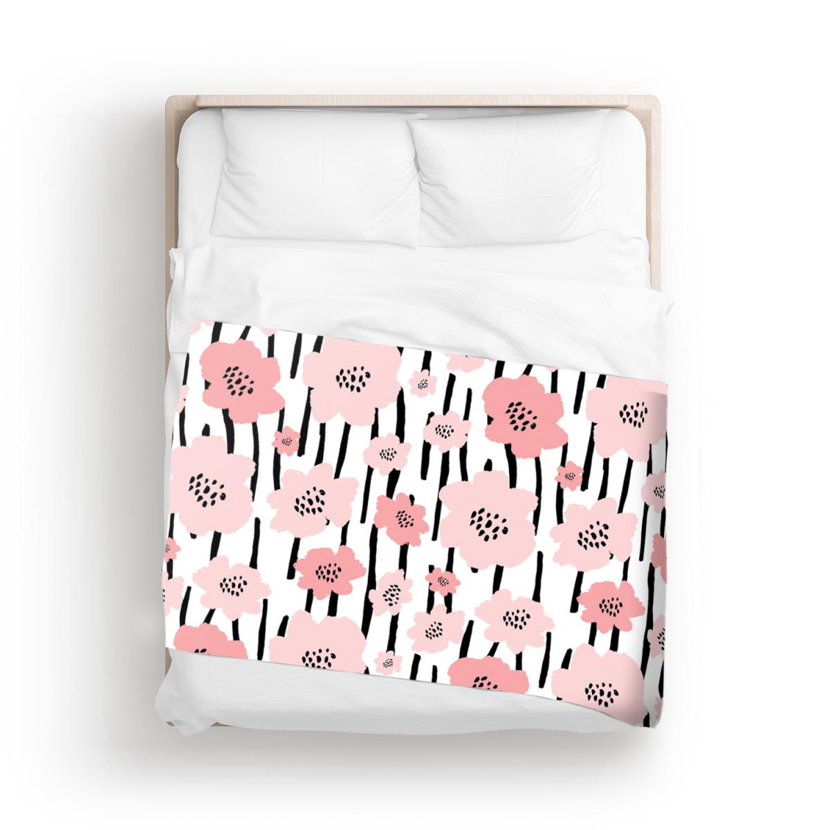 Pastel Pink Flowers Blanket - Pink – image 2