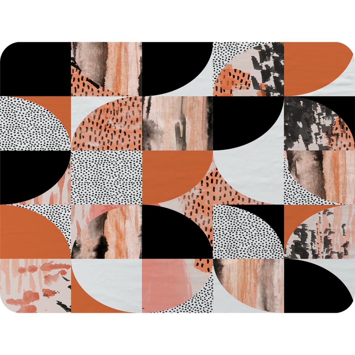 Geometric Circles In Autumn Colours Blanket - Orange – image 2