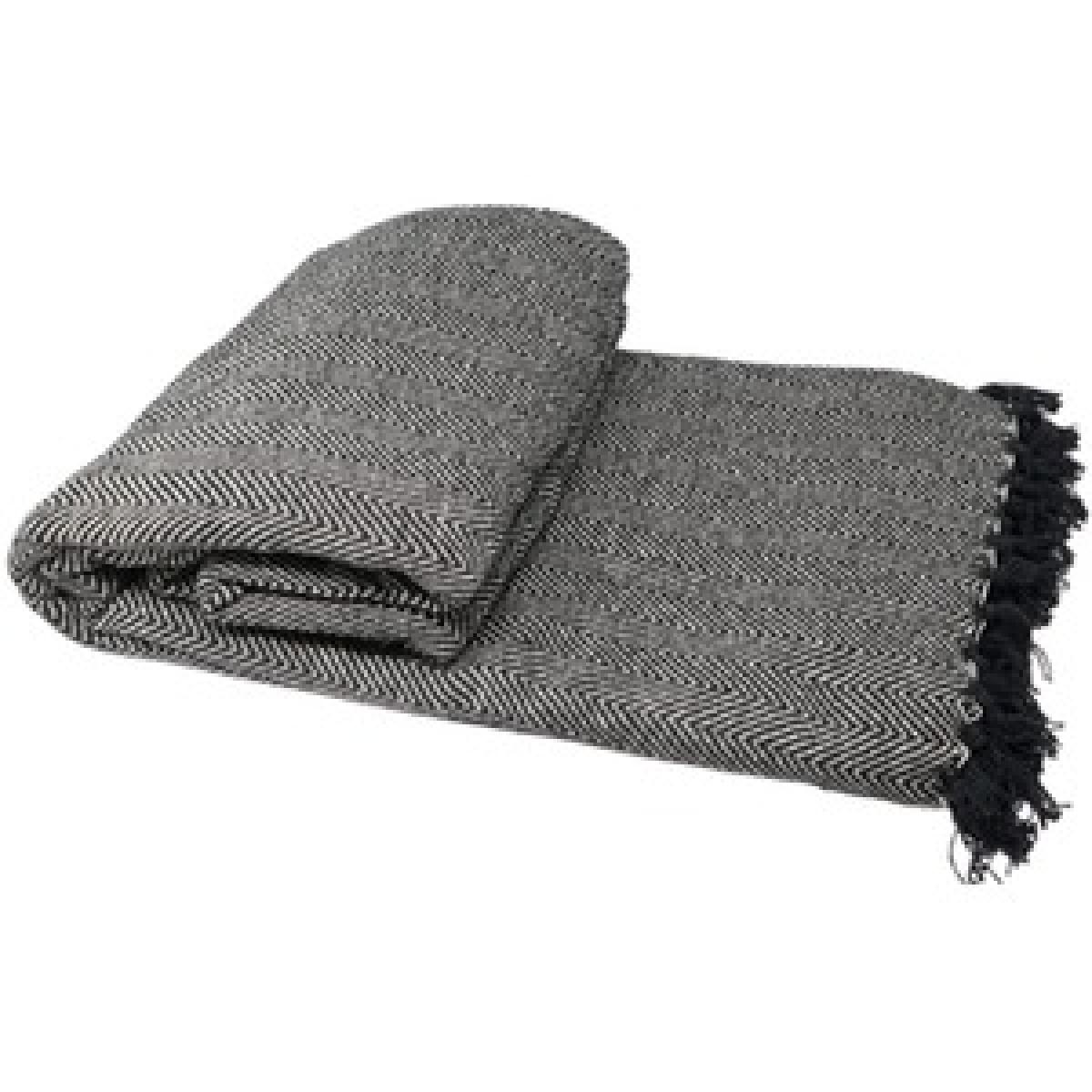 Cotton Herringbone Chair Sofa Bed Throws - Mustard – image 3