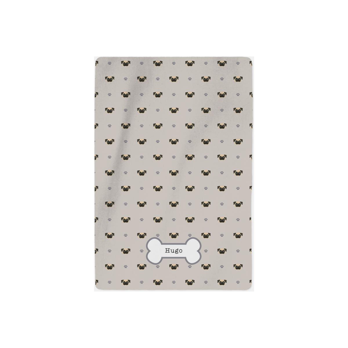 Personalised Fawn Pug Blanket - Pattern – image 1