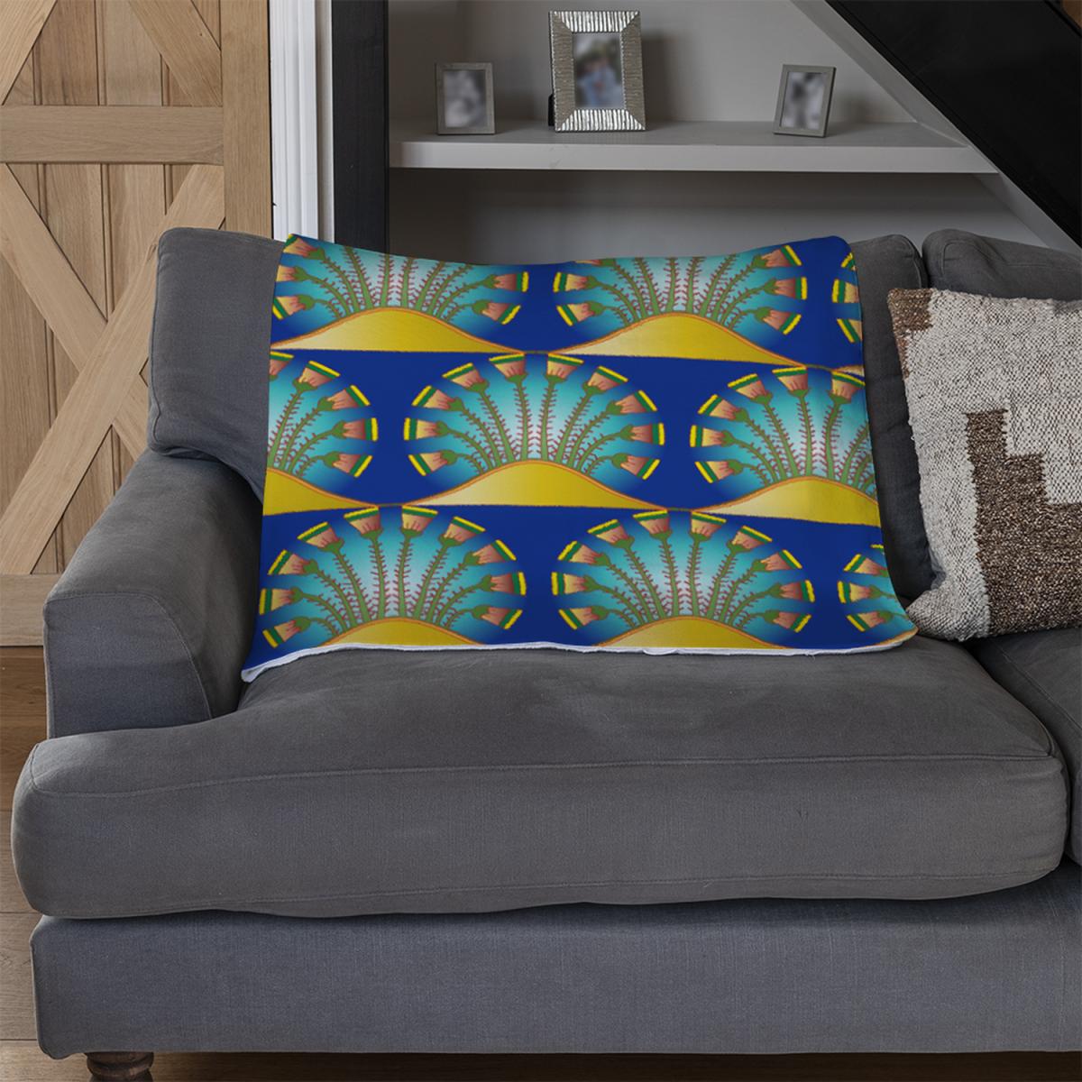 Egyptian Style Motif Blanket - Green – image 3