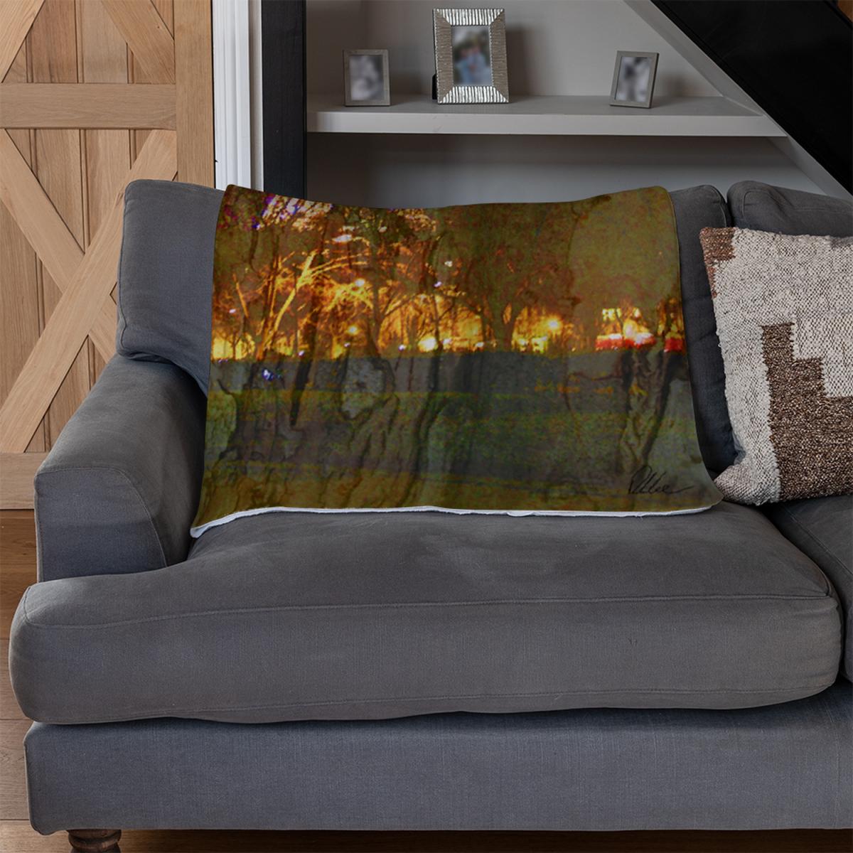 Tower Lights Blanket - Brown – image 3
