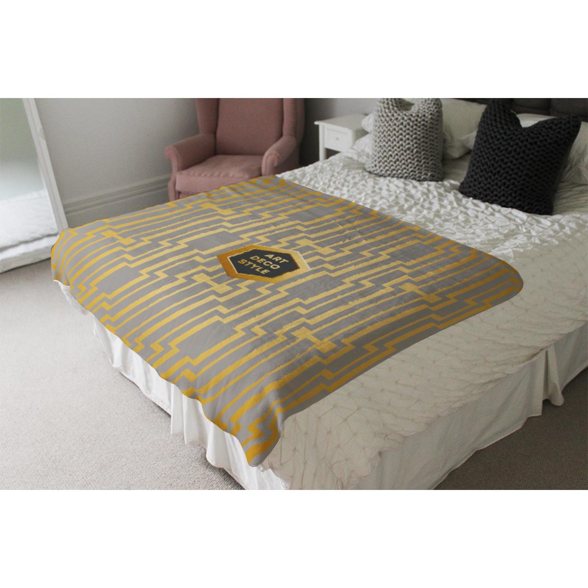 Art Deco Style Blanket - Gold – image 4