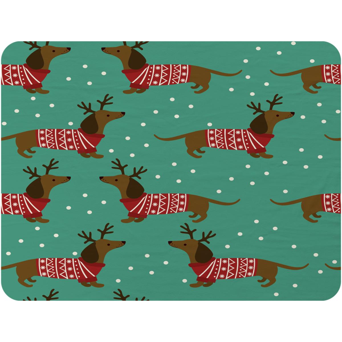 Dutchshunds In Christmas Soft Blanket - Green – image 2