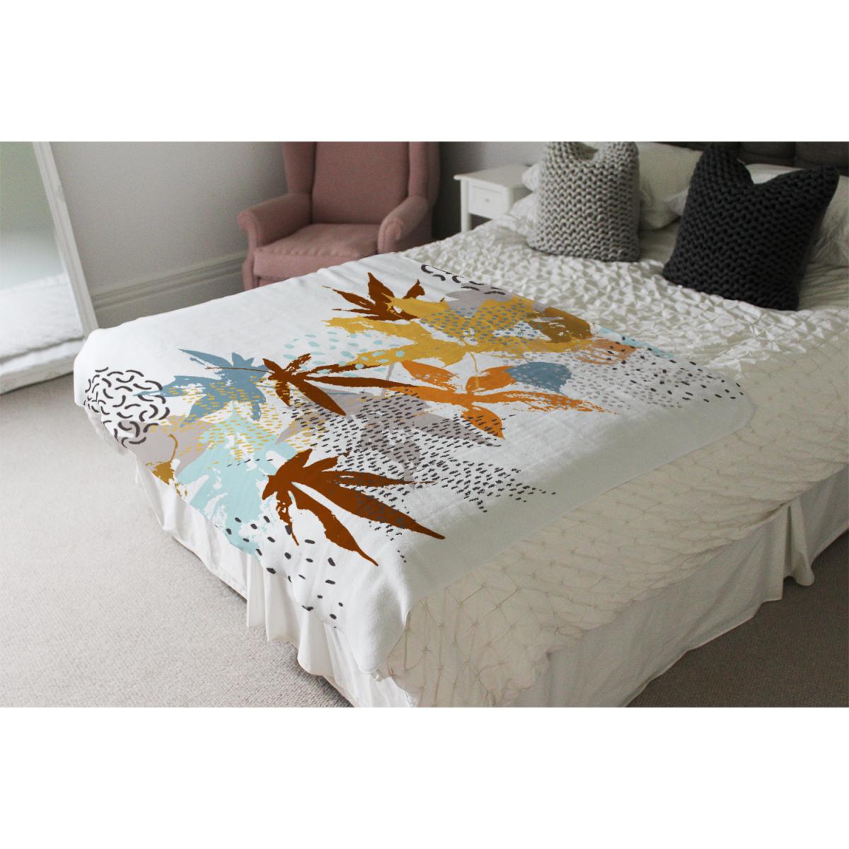 Japanese Leaves Blanket - Orange – image 4