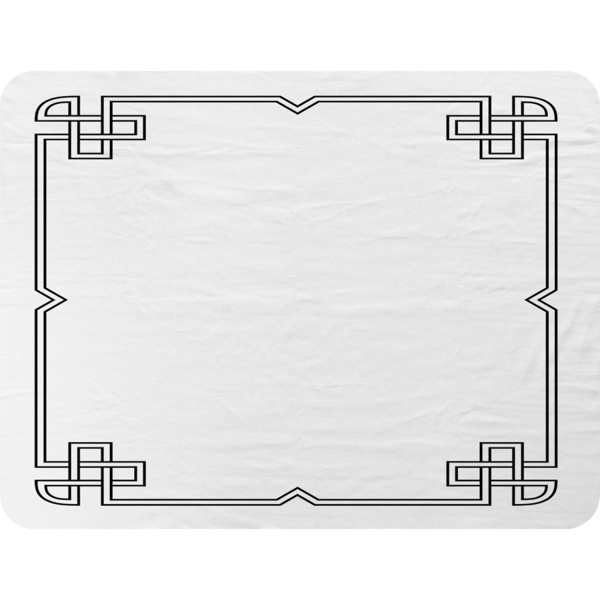 Roman Ornamental Frame Blanket - Black – image 2
