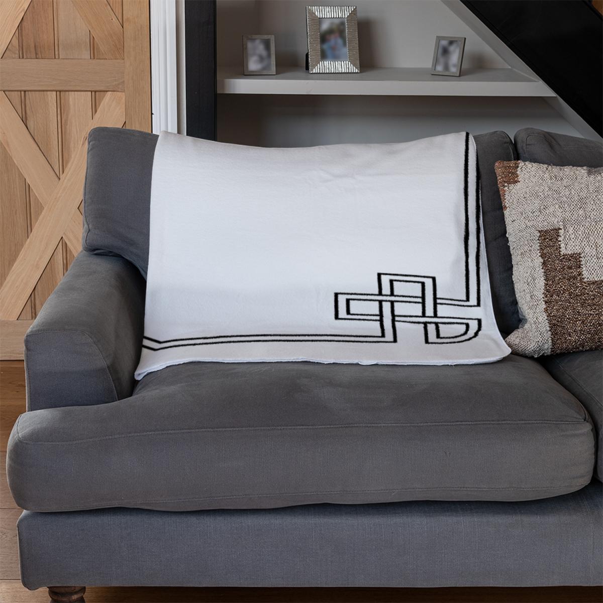 Roman Ornamental Frame Blanket - Black – image 3