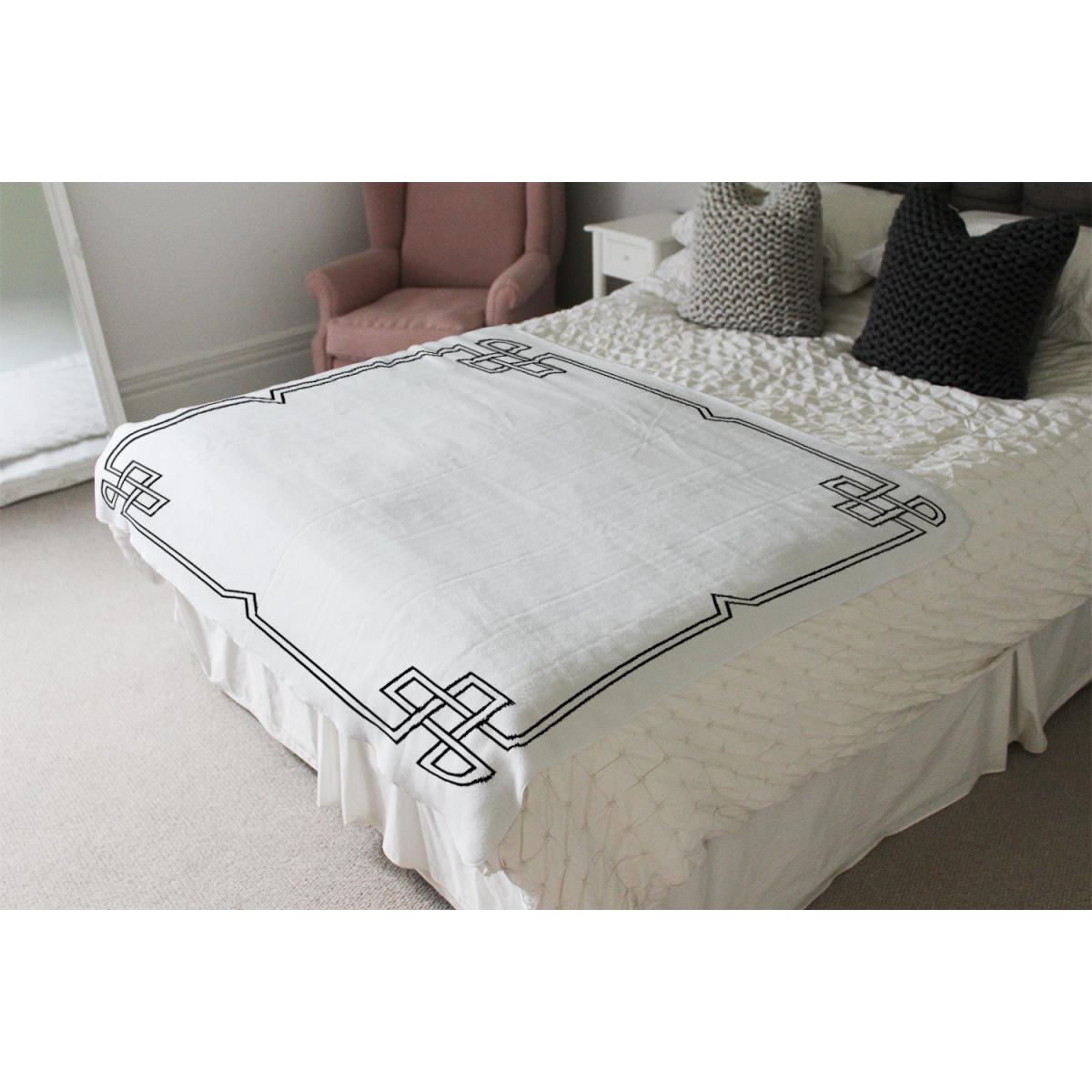 Roman Ornamental Frame Blanket - Black – image 4